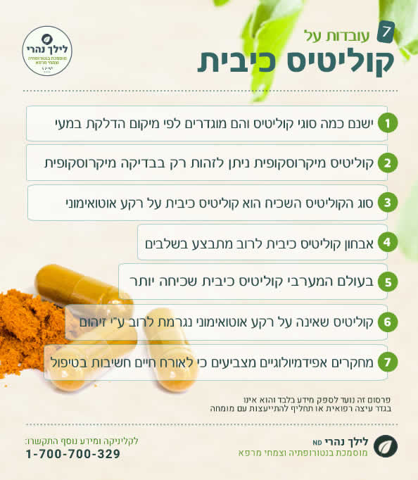 קוליטיס כיבית - נתונים
